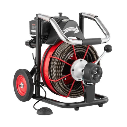 Portable Drain Cleaning Machine Drain Cleaner Machine Auto Feed Sewer Snake Auger On Wheels Airacti 10