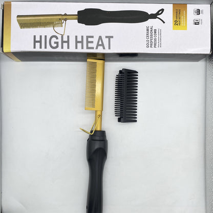 Hot Comb Electric Hair Brush Hair Straightener Hot Comb Pressing Styling Tools 4