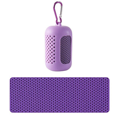 Portable Cooling Towel With Silicone Case For Sports And Outdoor Activities 10