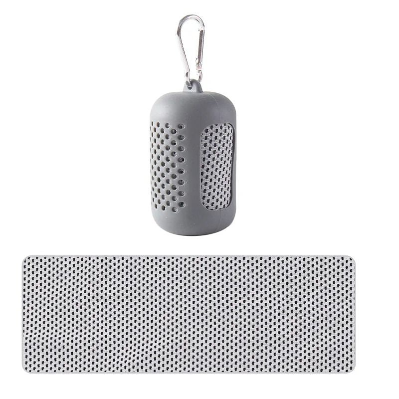 Portable Cooling Towel With Silicone Case For Sports And Outdoor Activities 13