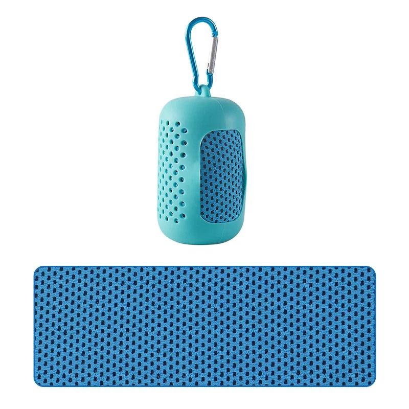 Portable Cooling Towel With Silicone Case For Sports And Outdoor Activities 14