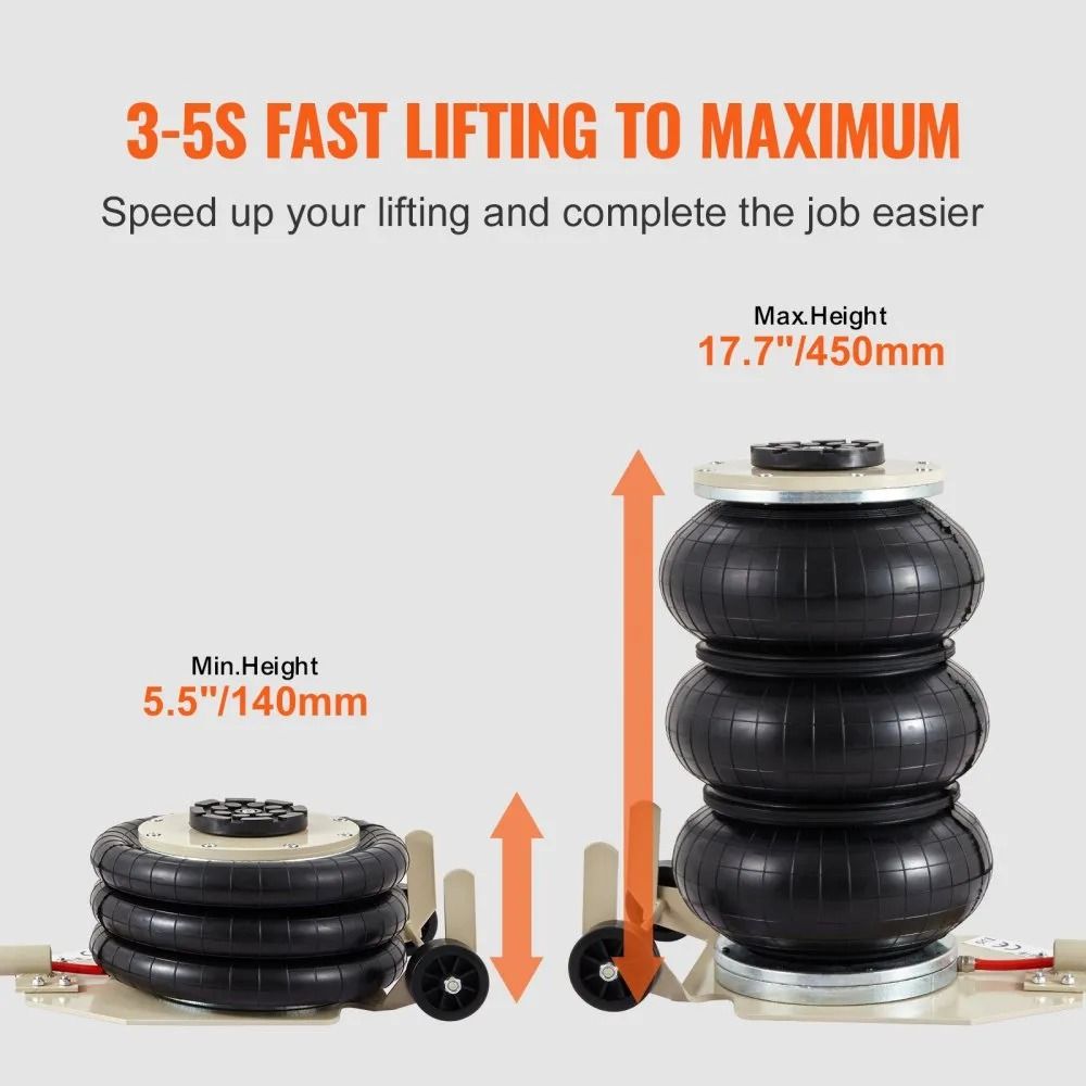 Airbag Jack Triple Bag Air Jack Air Jack With Six Steel Pipes Fast Lifting Long Handles 4