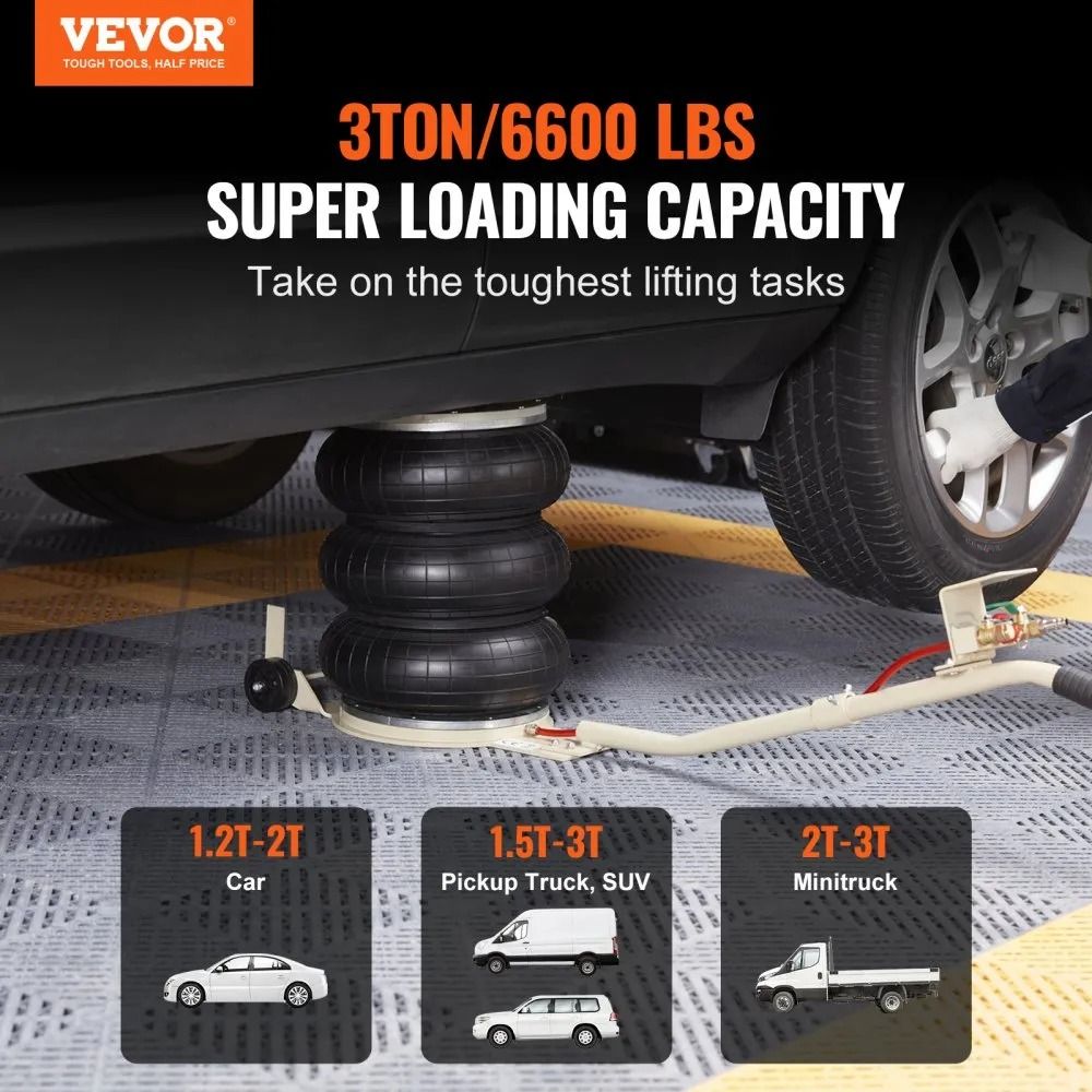 Airbag Jack Triple Bag Air Jack Air Jack With Six Steel Pipes Fast Lifting Long Handles 1
