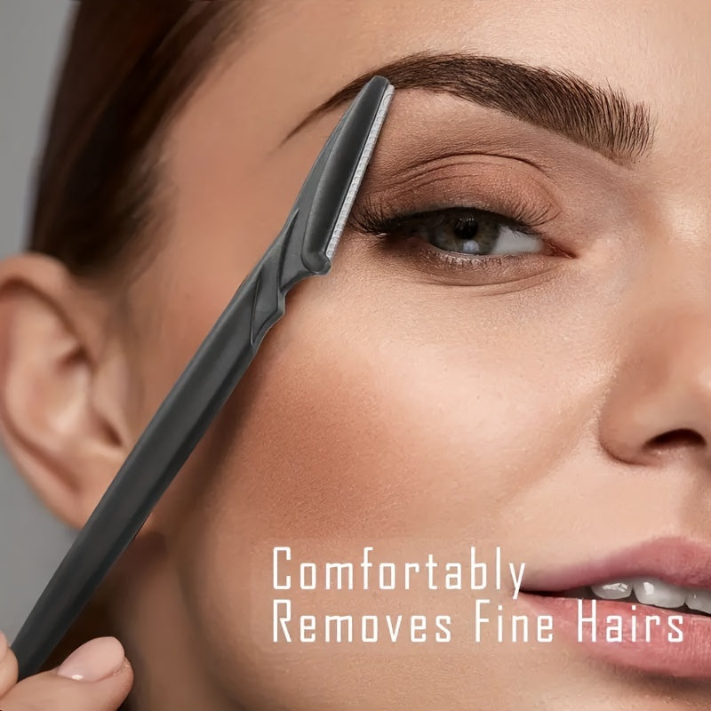 Facial Hair Removal Tool, Multifunction Eyebrow Razor Kit, Easy Grip Handle for Precise Trimming and Shaping