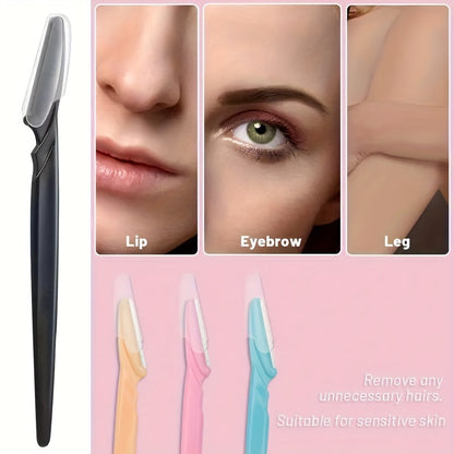 Facial Hair Removal Tool Multifunction Eyebrow Razor Kit Easy Grip Handle For Precise Trimming And  4