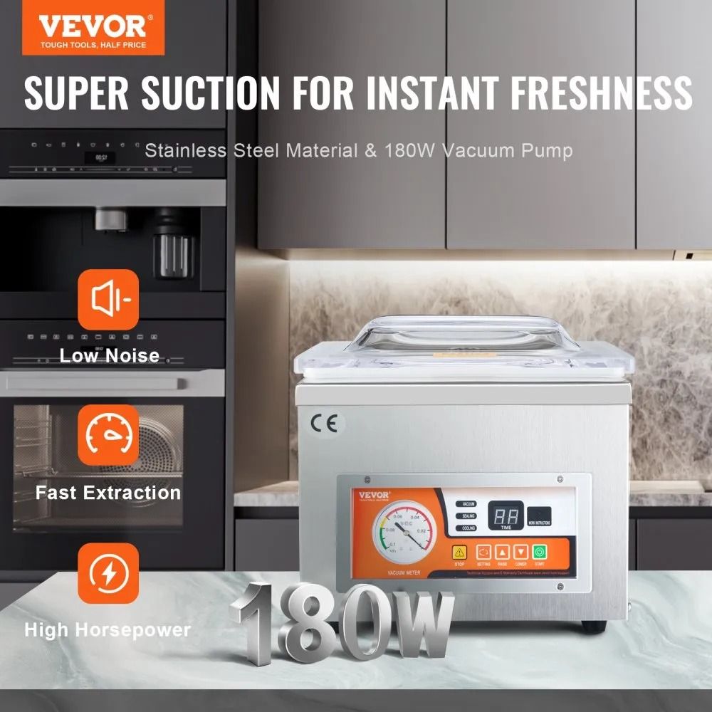 Chamber Vacuum Sealer Kitchen Packaging Machine Excellent Sealing Effect Pump Rate Fruit Saver 9