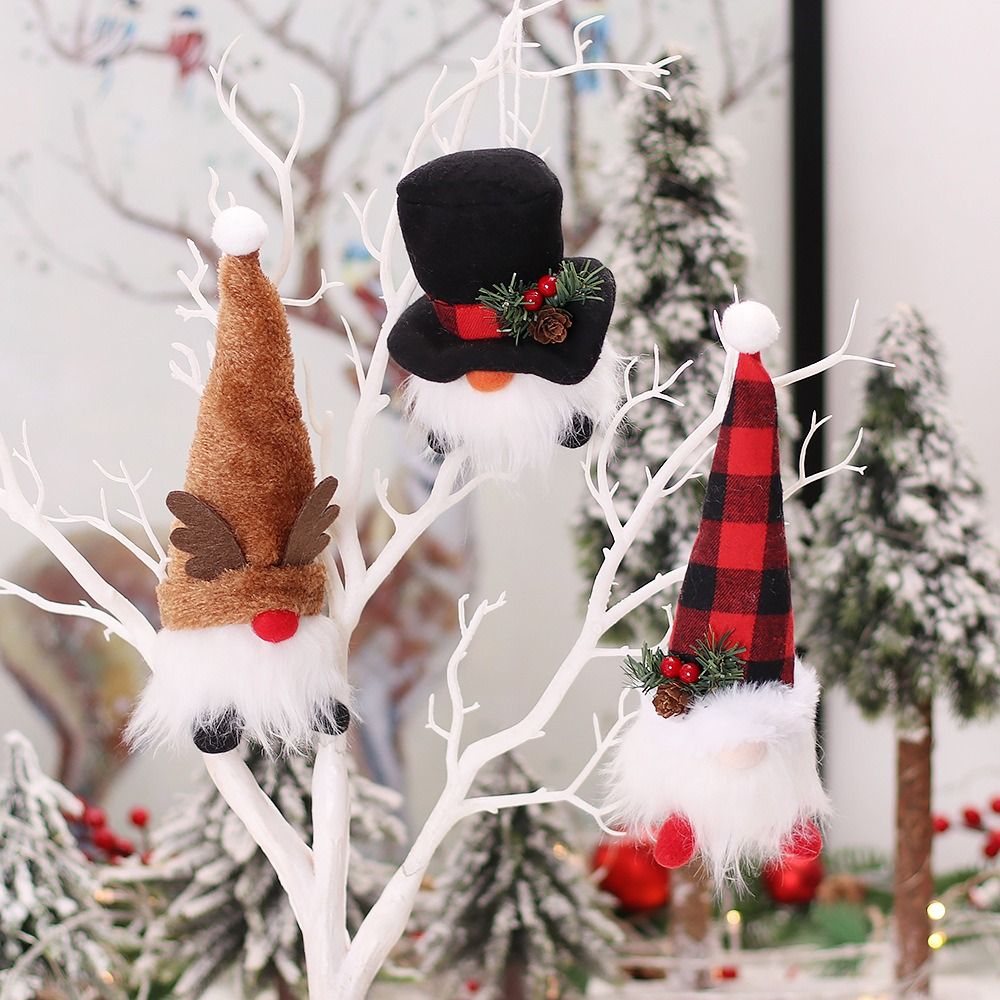 Plush Merry Christmas Gnome Doll, LED Light Elf Santa, Snowman Deer, Faceless Gnomes, Xmas Party Supplies, Home Decor