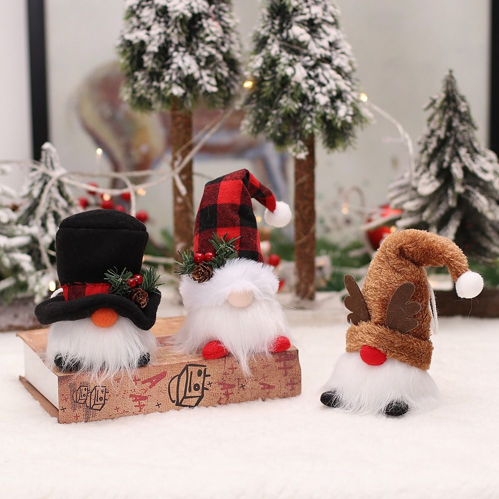 Plush Merry Christmas Gnome Doll, LED Light Elf Santa, Snowman Deer, Faceless Gnomes, Xmas Party Supplies, Home Decor