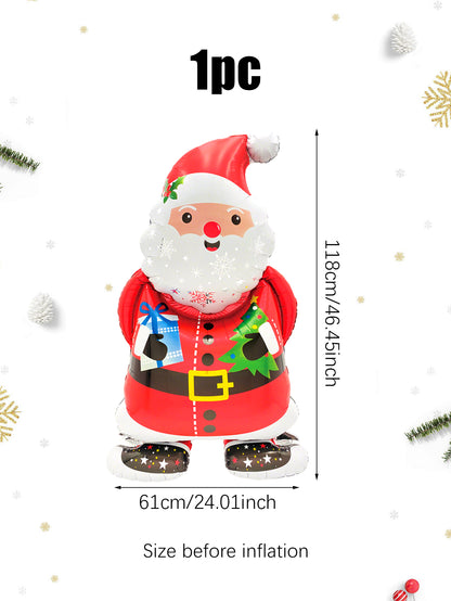 Christmas Party Decoration Santa Claus Aluminum Foil Balloon Holiday Party Santa Claus Theme New Ye 5