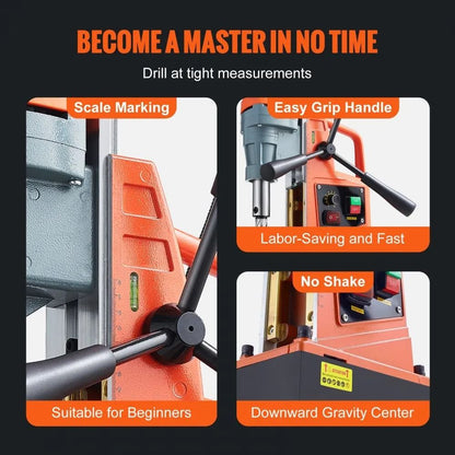 Magnetic Drill Portable Electric Mag Drill Press Boring Diameter  RPM Variable Speed Drilling Machi 4