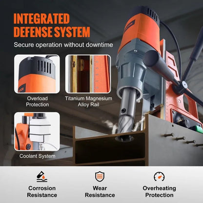 Magnetic Drill Portable Electric Mag Drill Press Boring Diameter  RPM Variable Speed Drilling Machi 5