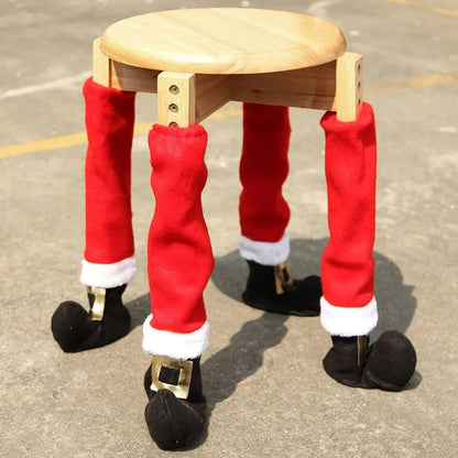 Christmas Decorations Dining Chair Cover Table Feet Protector Christmas Table Foot Socks Home Party 5