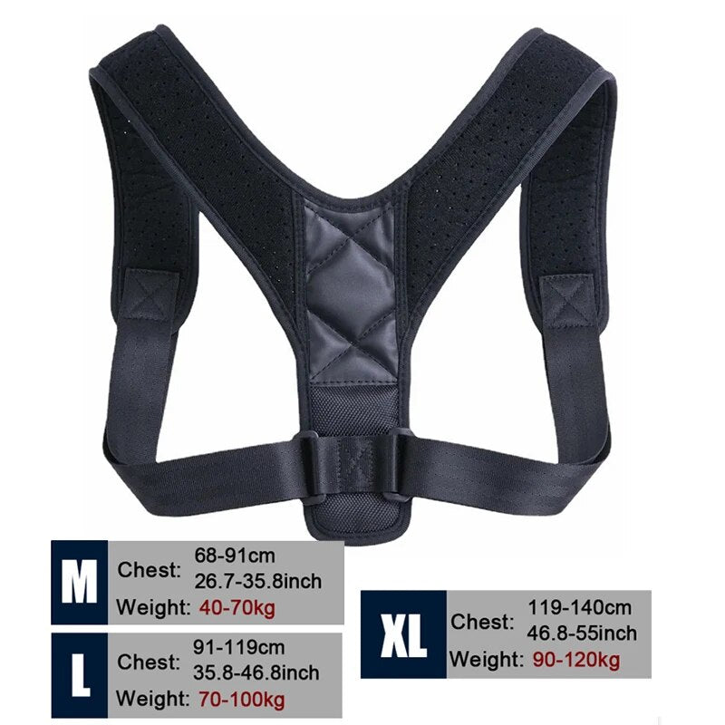 Unisex Back Posture Correction Belt, Breathable Body Shaping Support for Better Sitting, Hunchback Prevention Strap