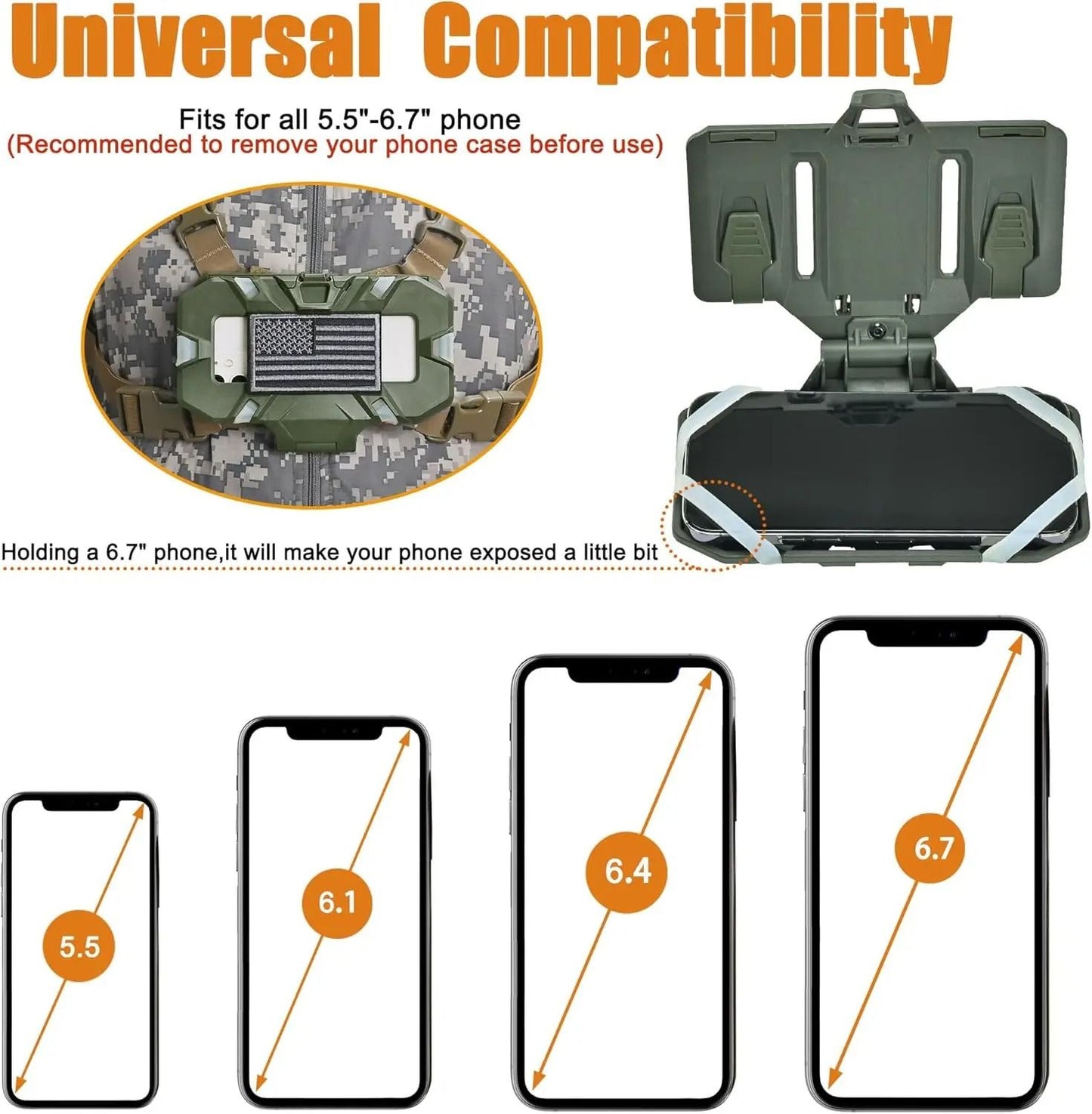 Tactical MOLLE Phone Holder And Folding Navigation Board 3