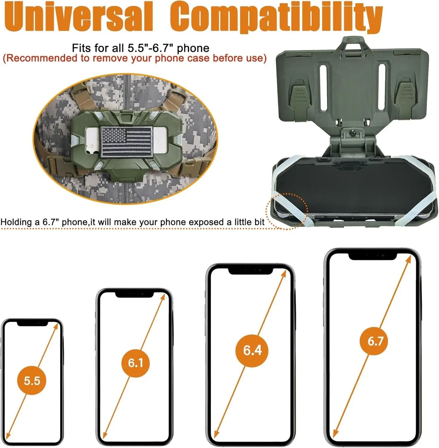 Tactical MOLLE Phone Holder And Folding Navigation Board 3