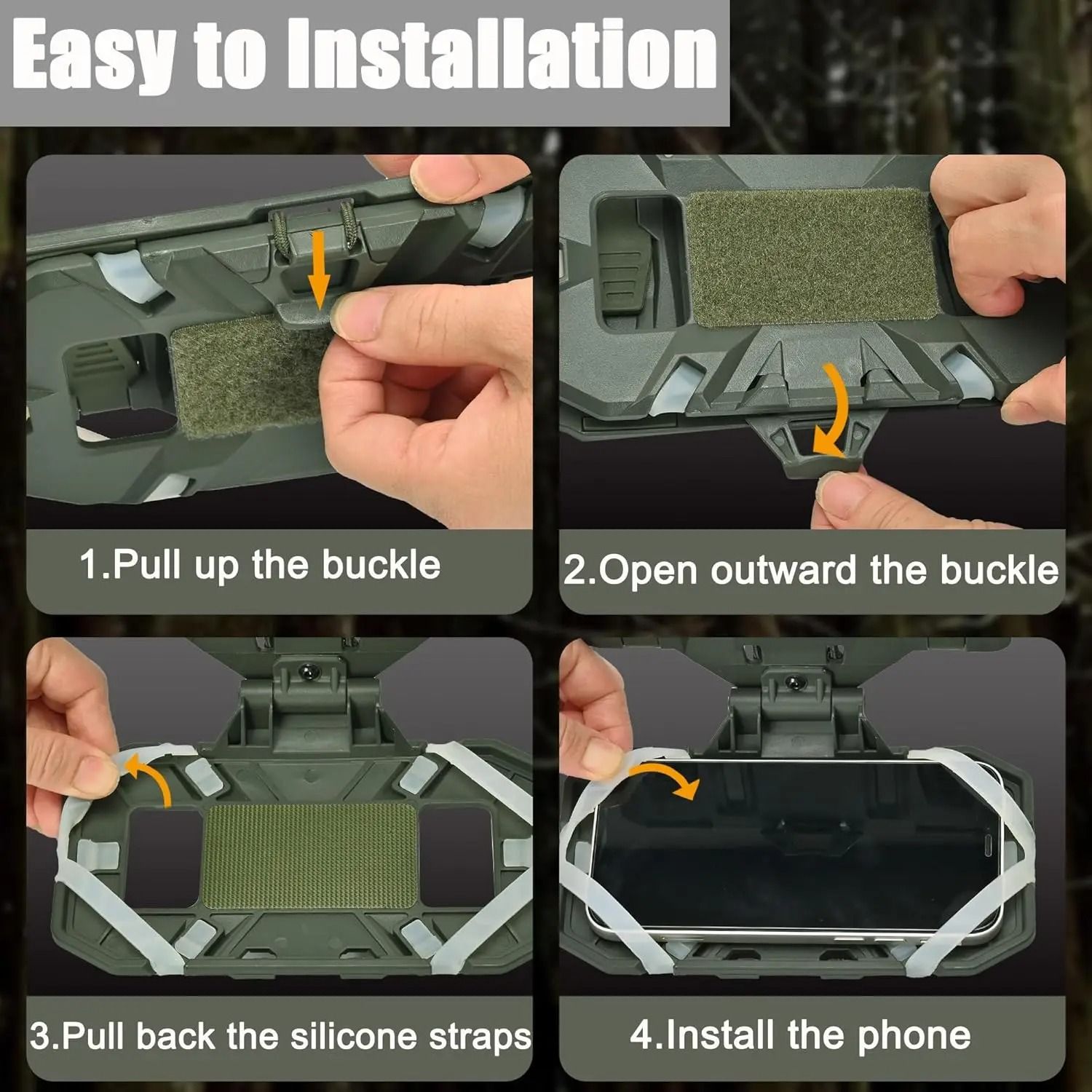 Tactical MOLLE Phone Holder And Folding Navigation Board 4
