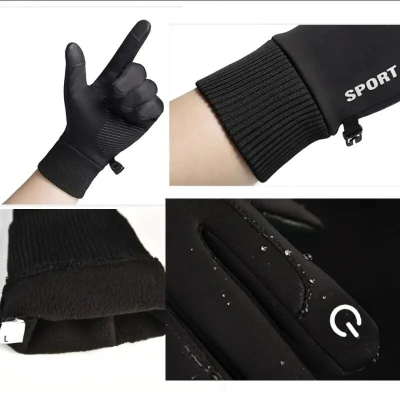 Winter Waterproof Touch Screen Fleece Gloves For Outdoor Sports 5