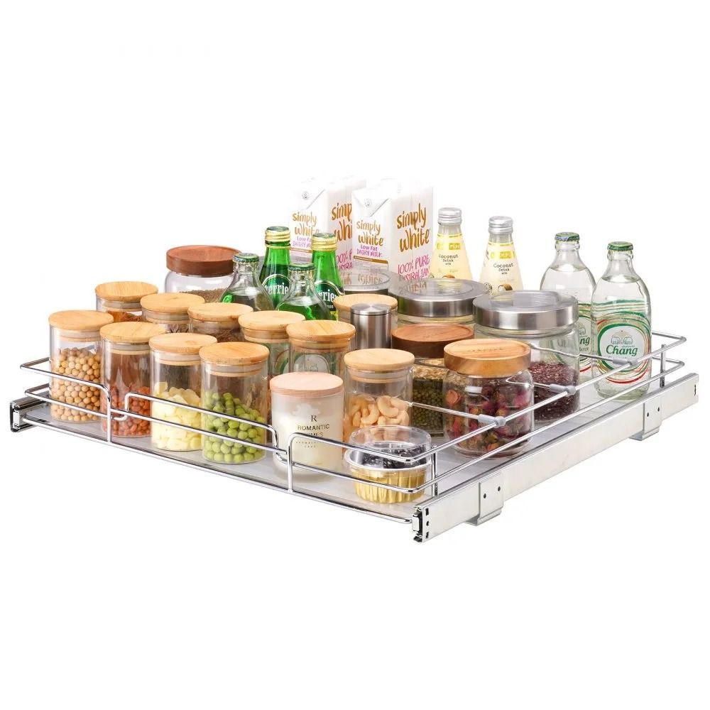 Cabinet Organizer, Steel Roll Out Drawers, Heavy Duty Slide Out Pantry Shelves, Sliding Drawer Storage