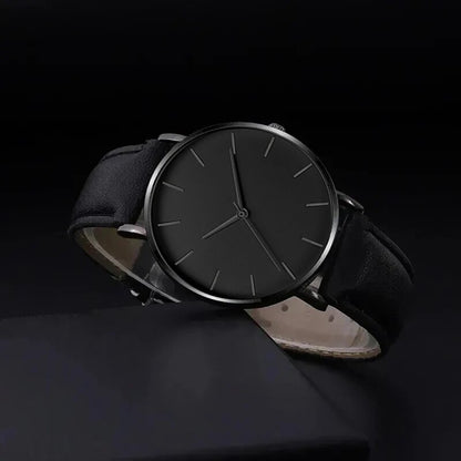Fashion Mens Quartz Wristwatch, Luxury Leather Bracelet, Casual Business Watch