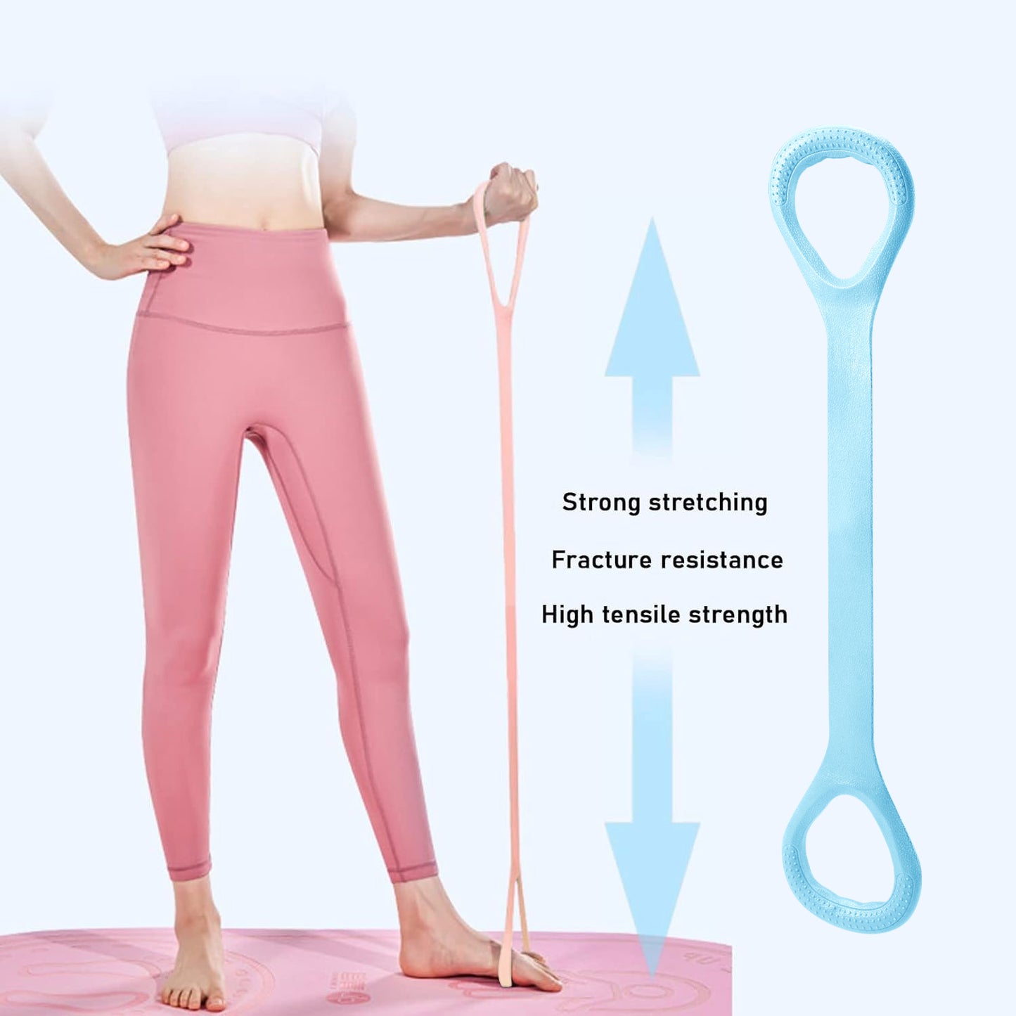 Elastic Training Band, Fitness Workout Resistance Band, Back Shoulder Arm Exercise, Yoga Pilates Physical Therapy