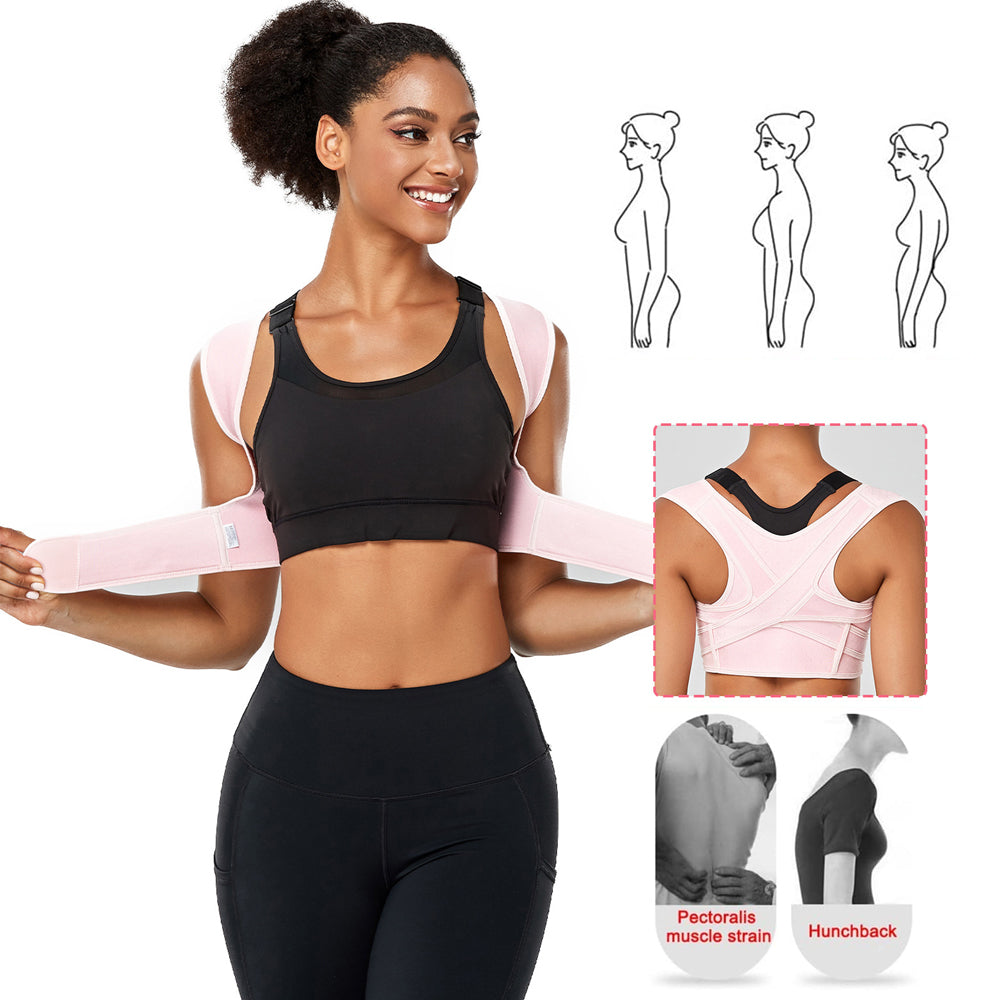 Breathable Back Support Straightener Posture Corrector Adjustable Upper Back Brace Neck Shoulder Cl