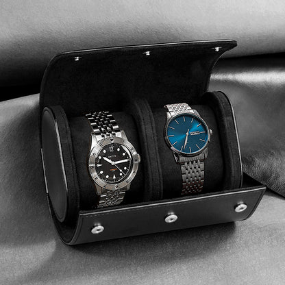 Watch Roll Travel Case, Watch Storage, Secure Organiser with Removable Pillows, Solid Watch Holder