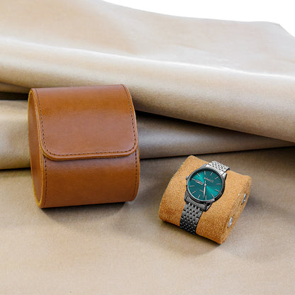 Watch Roll Travel Case, Watch Storage, Secure Organiser with Removable Pillows, Solid Watch Holder