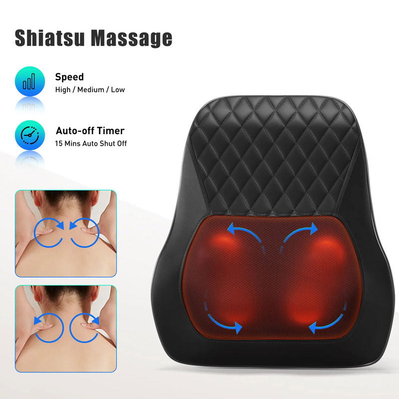 Vibration Heating Neck Pillow Massager, 3 Speed Adjustment, Massage Machine, Shoulder Neck Back Relaxation