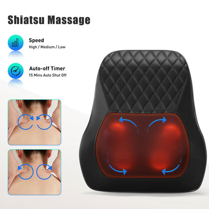 Vibration Heating Neck Pillow Massager, 3 Speed Adjustment, Massage Machine, Shoulder Neck Back Relaxation