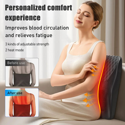 Vibration Heating Neck Pillow Massager, 3 Speed Adjustment, Massage Machine, Shoulder Neck Back Relaxation