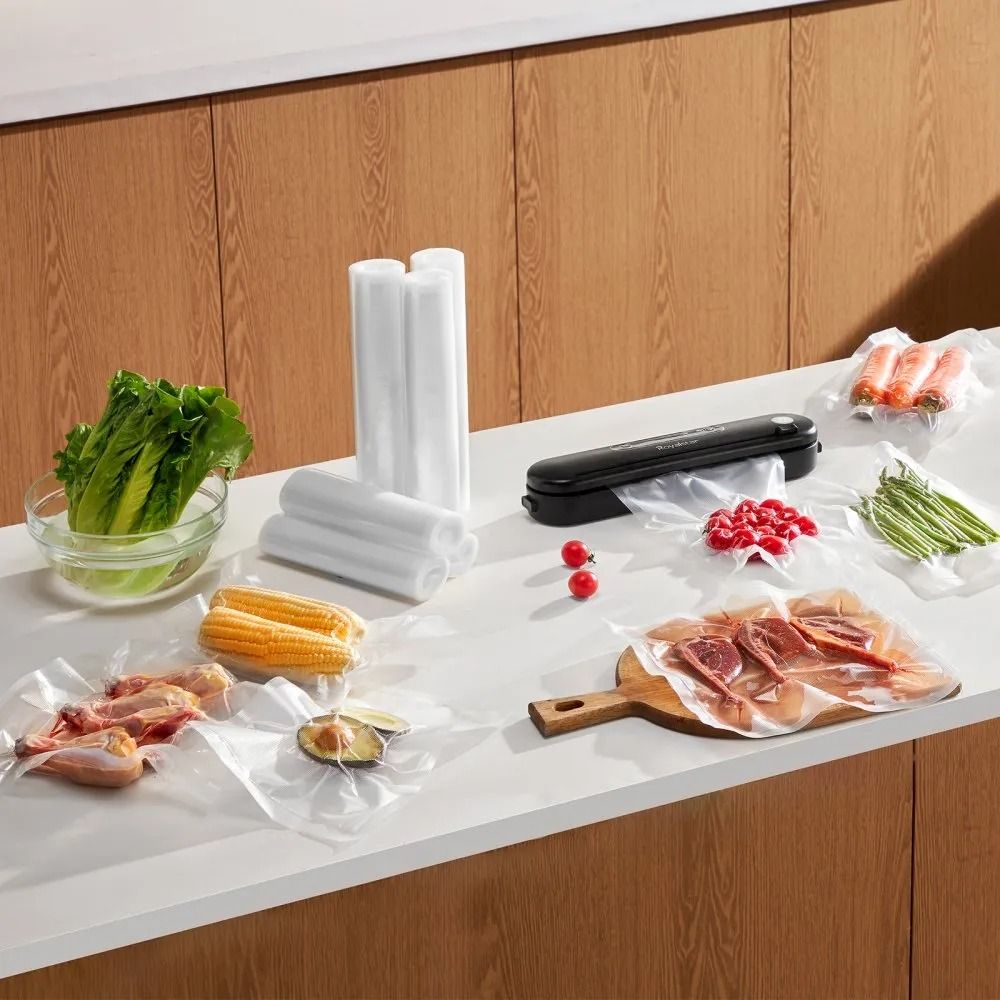 Customizable Food Saver Bags Non BPA Vacuum Sealer Rolls Food Grade Seal A Meal Freezer Storage Vac 5