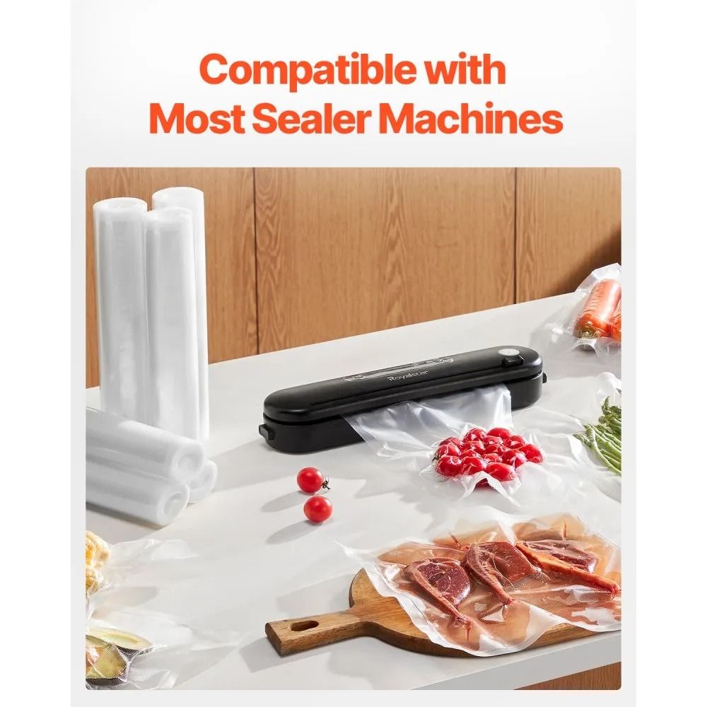 Customizable Food Saver Bags Non BPA Vacuum Sealer Rolls Food Grade Seal A Meal Freezer Storage Vac 3
