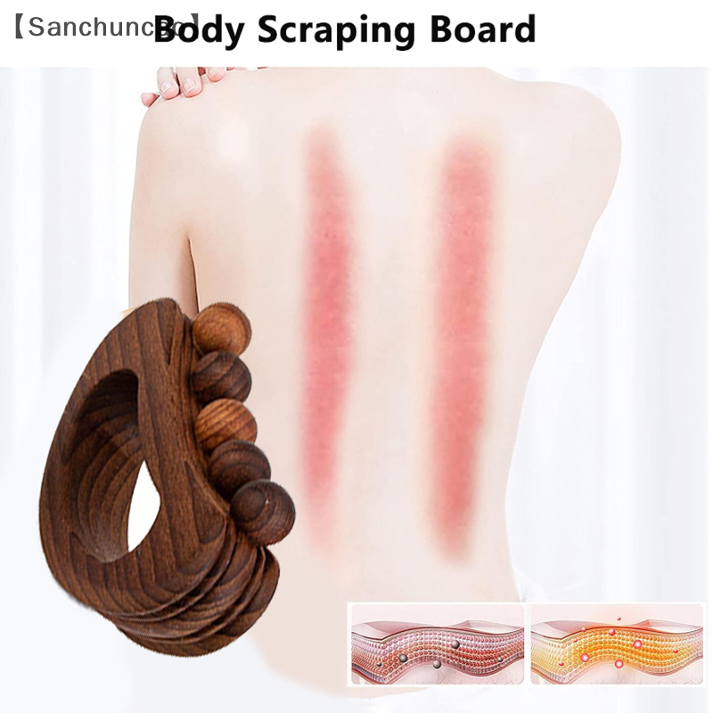 Wooden Gua Sha Tool For Body Manual Massage, Lymphatic Drainage Massager, Scraper For Anti Cellulite Body