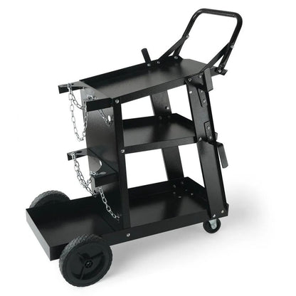 Welding Cart Heavy Duty, High Lbs Welder Cart with Swivel Wheels, MIG TIG ARC Plasma Cutter Welding Machine Rolling