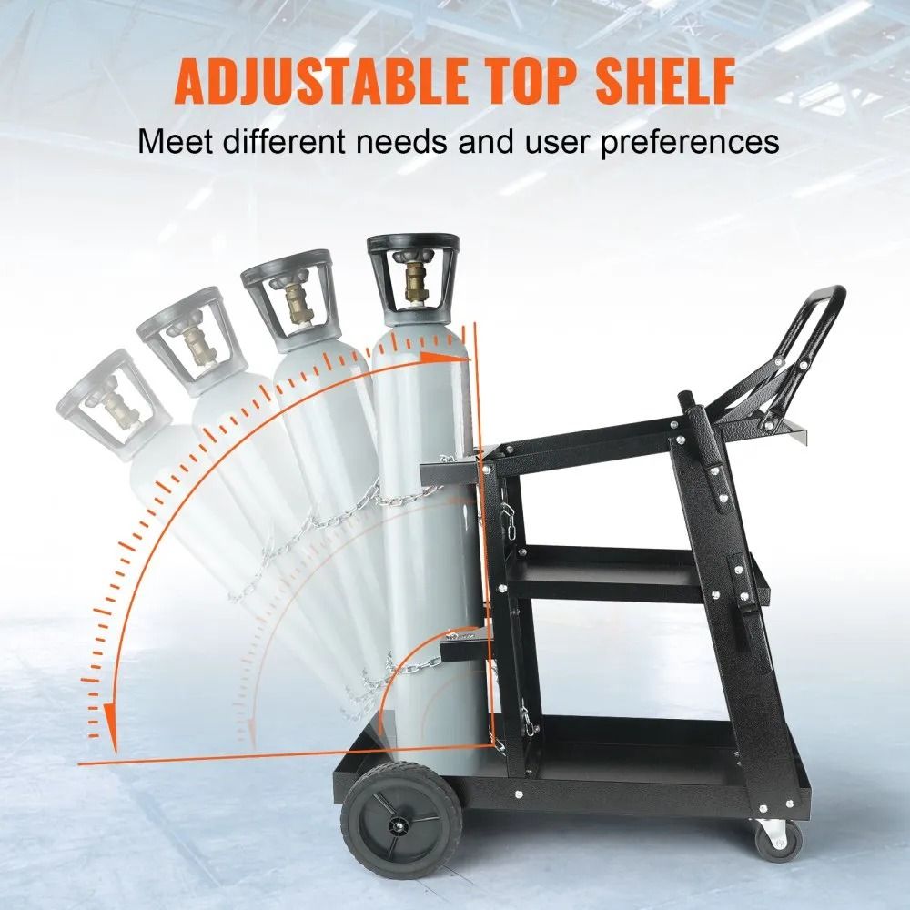 Welding Cart Heavy Duty High Lbs Welder Cart With Swivel Wheels MIG TIG ARC Plasma Cutter Welding M 1