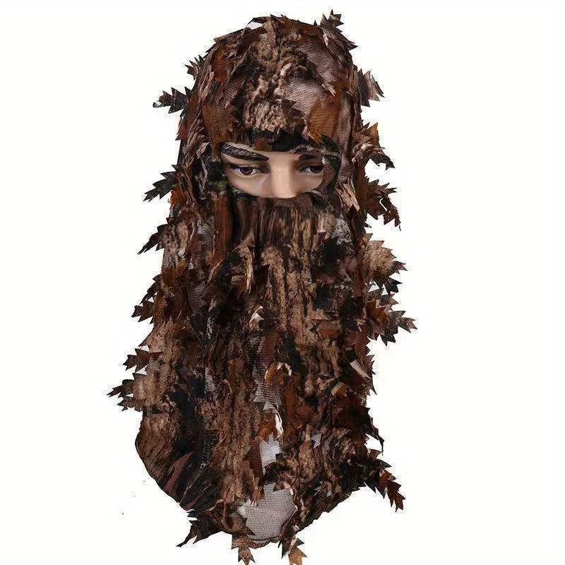 3D Leafy Camouflage Hunting Face Mask For Outdoor Concealment 9