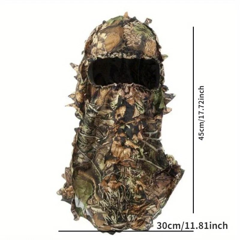 3D Leafy Camouflage Hunting Face Mask For Outdoor Concealment 2