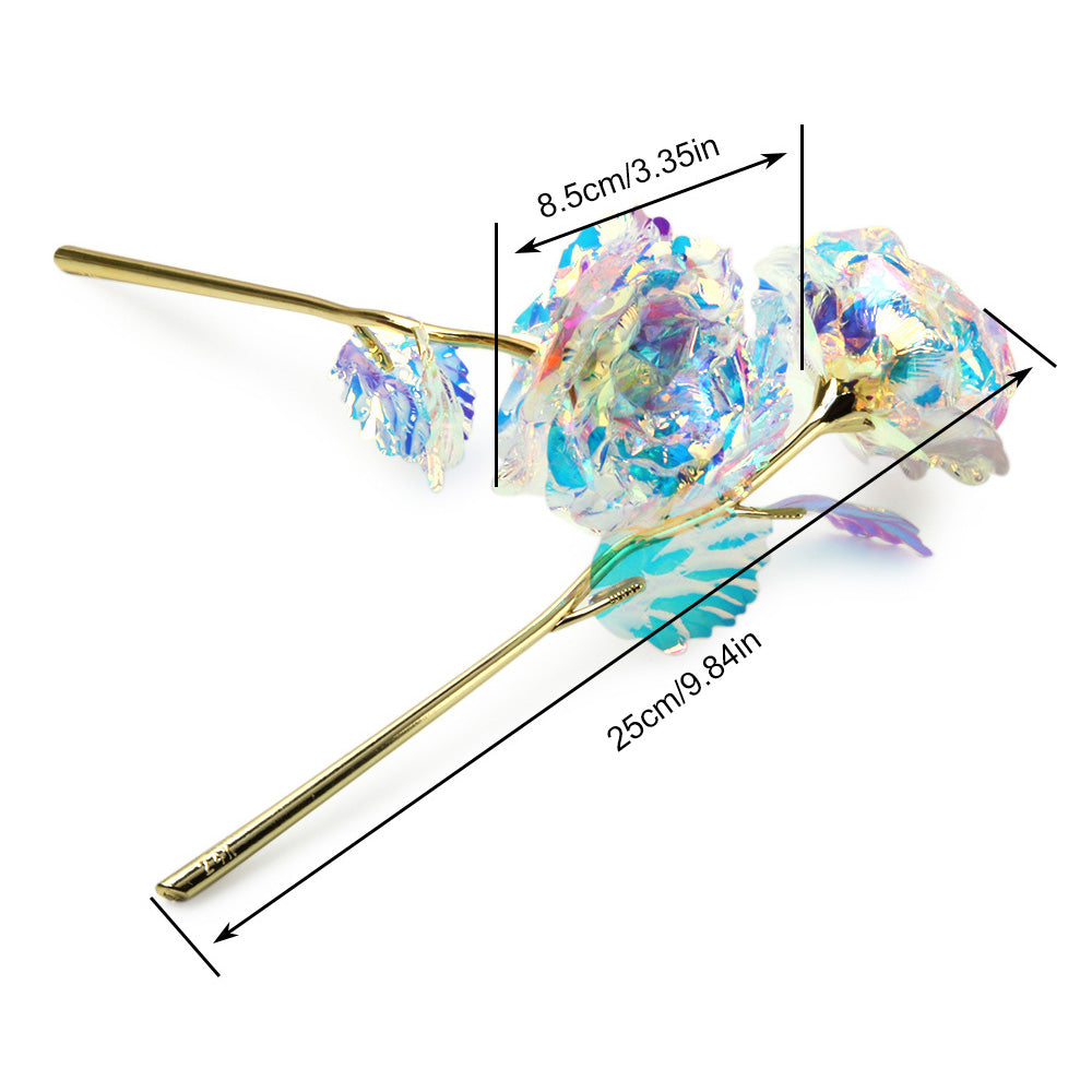 Foil Plated Roses LED Lover Lighting Roses Valentines Day Mothers Day Gift Wedding Decor Artificial 4