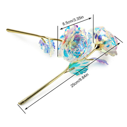 Foil Plated Roses LED Lover Lighting Roses Valentines Day Mothers Day Gift Wedding Decor Artificial 4