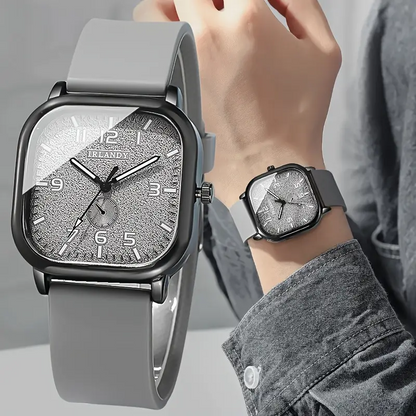 Fashion Square Womens Watch, Casual Silicone Strap, Quartz Watches, Sports Wristwatch, For Men, Women, Students