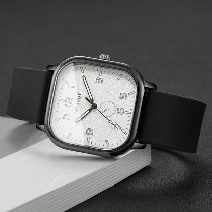 Fashion Square Womens Watch Casual Silicone Strap Quartz Watches Sports Wristwatch For Men Women St 1