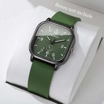 Fashion Square Womens Watch Casual Silicone Strap Quartz Watches Sports Wristwatch For Men Women St 4
