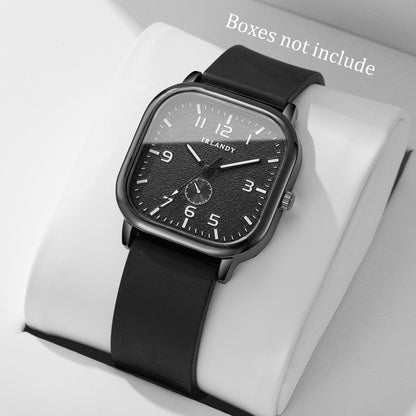 Fashion Square Womens Watch Casual Silicone Strap Quartz Watches Sports Wristwatch For Men Women St 5