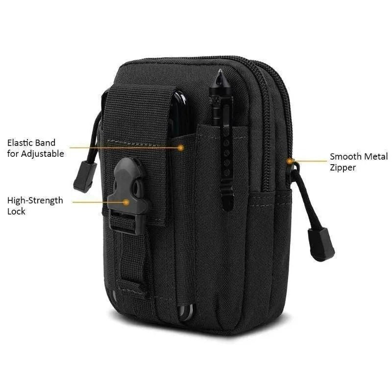Waterproof Nylon Mobile Phone Waist Bag With Molle Attachment 5