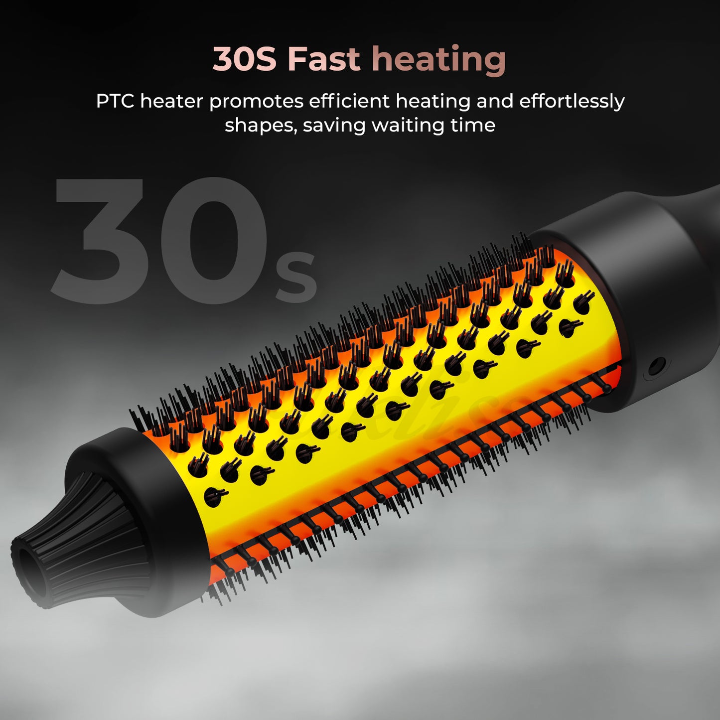 Thermal Brush Ceramic Hair Curler Volumizing Brush Round Heated Curling Iron Brush 1