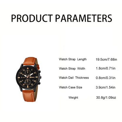 Luxury Hip Hop Mens Watch Sport Wristwatch Fashion Male Clock Bracelet Set 4