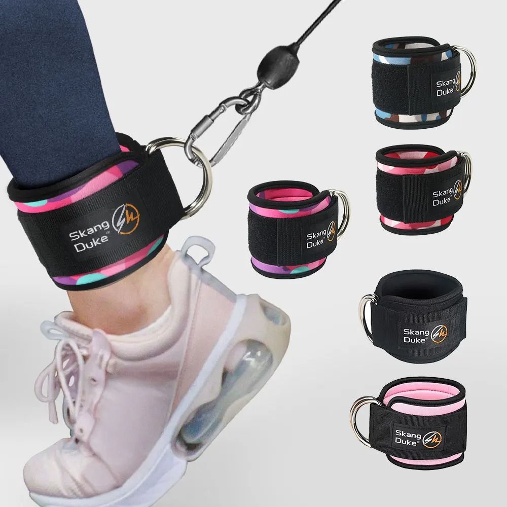 Adjustable D-Ring Ankle Strap for Cable Machine Workouts