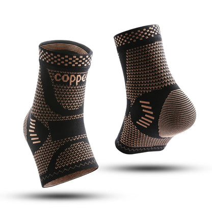 Copper Infused Ankle Support Compression Sleeve for Pain Relief and Stability