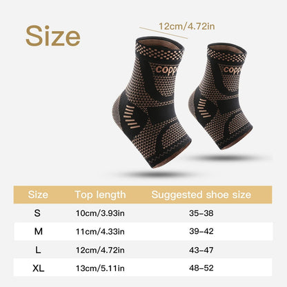 Copper Infused Ankle Support Compression Sleeve For Pain Relief And Stability 5