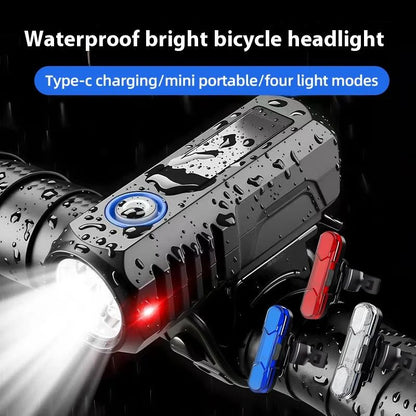 Super Bright LED USB Rechargeable Bicycle Front Light and Taillight Set